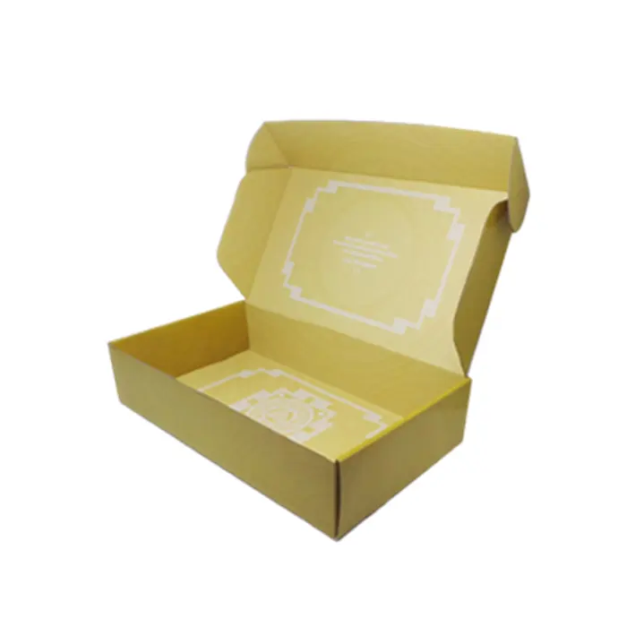 HOT New Corrugated Box Yellow Free Custom Design Cheaper High Quality Promotion Recyclable Corrugated Box Yellow