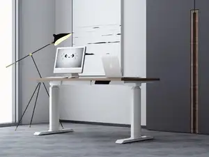 Electric Standing Desk Frame Ningbo Summit SM-AAT-S3 Dual Motor Aluminum Metal Steel Office Furniture Modern Smart School Desk