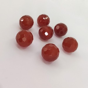 Natuurlijke Edelsteen Rode Agaat Zonder Gaten Ball Facet Kralen Carneool Spacer Losse Kralen Craft Diy Sieraden - Product Image 3