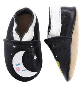 Scarpe per Neonati in Vera Pelle 2024 con Ricamo di Gatto e Delfino, Mocassini Cartoon per Bambini con Suola Morbida - Product Image 5
