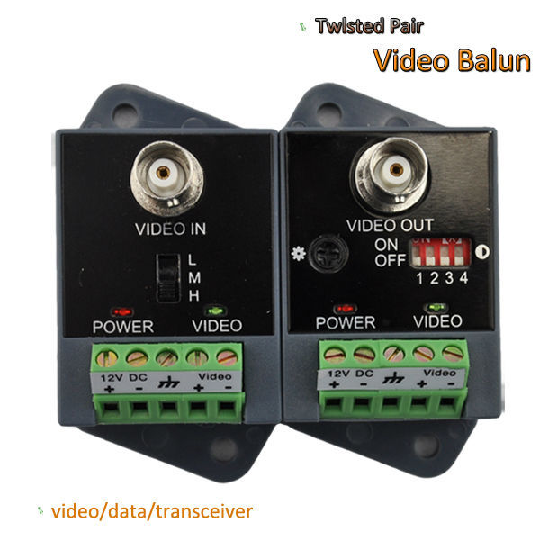 HOT Selling 1ch UTP Active Video Balun for CCTV Camera,video data transceiver Max 3000m