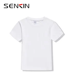 아동복 일반 흰색 티셔츠 빈 소년 100% 코튼 티셔츠