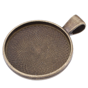 25 Mét Antique Bronze Vòng Trang Sức Cameo Cabochon Bezel Cơ Sở Kim Loại Thiết Lập Trống Mặt Dây Chuyền Khay Bezel - Product Image 1