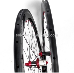 Chinois de carbone roues 50 mm 23 mm largeur racing wheel noir pleine fiber de carbone roues de basalte freinage surface - Product Image 1
