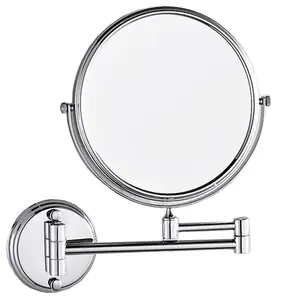 SUNWEX Magnifying Shaving Mirror Cosmetic Makeup Mirror Foldable 3x Times Double-sided Wall Mounted Shower Mirror