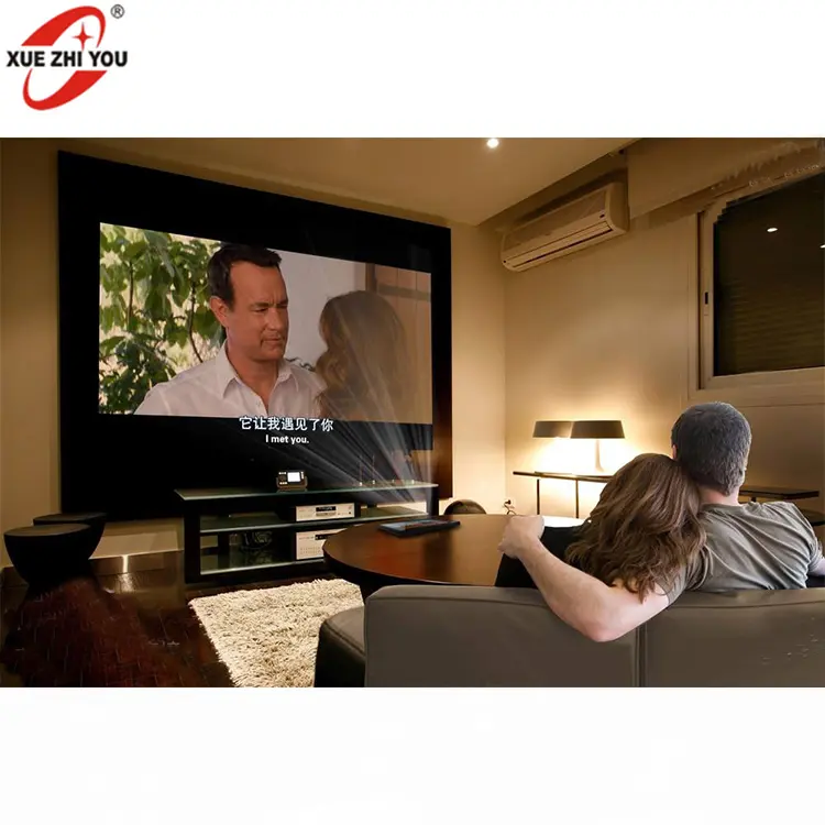 High definition 1280 * 800 IPS 60 lumens all in one business meeting home theater android tablet projector show in white wall
