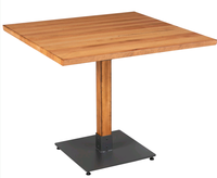Tables basses de salle à manger carrées modernes avec mobilier de restaurant en bois massif pour hôtels Mobilier contemporain en bois avec accents métalliques