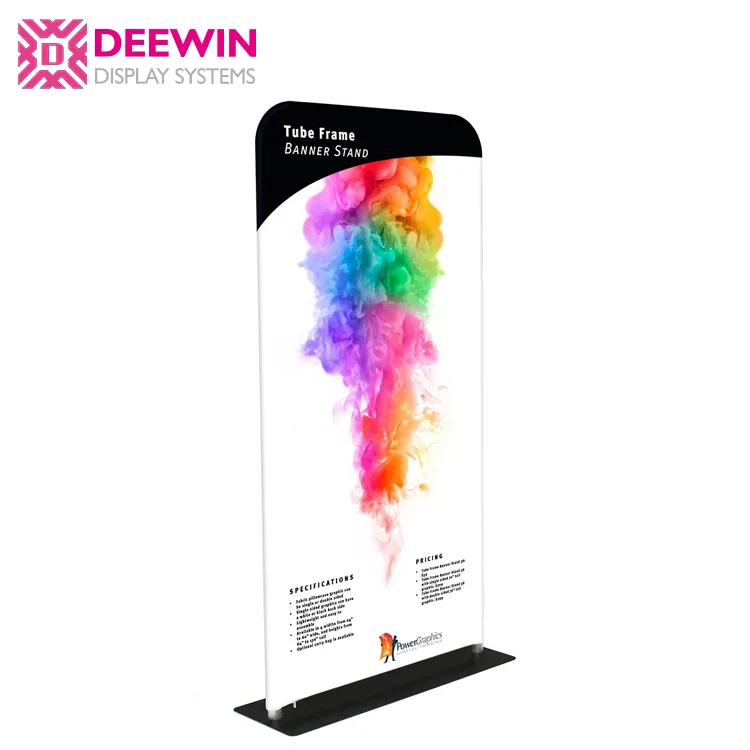 DEEWIN 24 "doble cara impresión recto tubo de tela pantalla Pop rollo Banner para las ventas