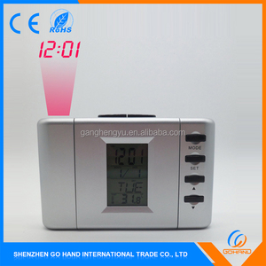 นาฬิกาปลุกฉายภาพปฏิทินดิจิตอลแบบแอนะล็อกมินิปรับโฟกัสอัตโนมัติตั้งโต๊ะทำจากพลาสติกใช้ตกแต่งบ้าน - Product Image 2