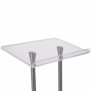 Thương mại đồ nội thất bục đứng rõ ràng Top bề mặt Acrylic bục giảng với bạc thép cực - Product Image 4