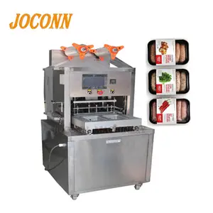 Durian plastic box sealing machine/ mushrooon trays vacuum sealer/ tea plastic bowls film sealing packaging machine