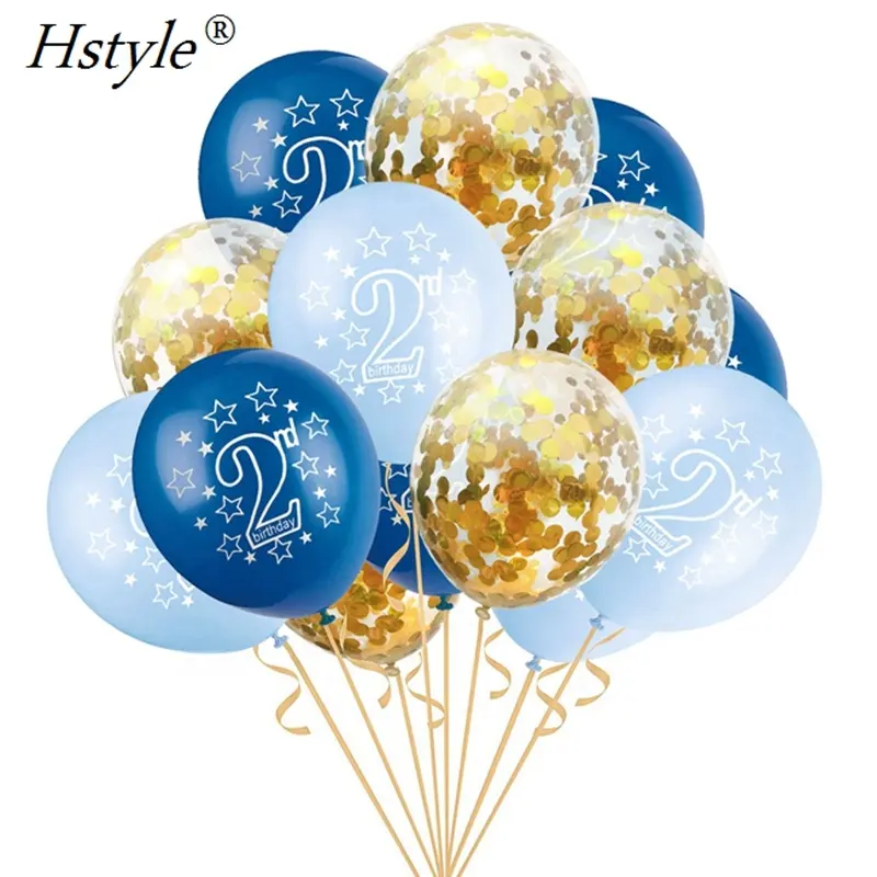 2nd Verjaardag Ballonnen Set-Hoge Kwaliteit Verjaardag Thema Decoraties voor 2 Twee Jaar Oude Feestartikelen SET335
