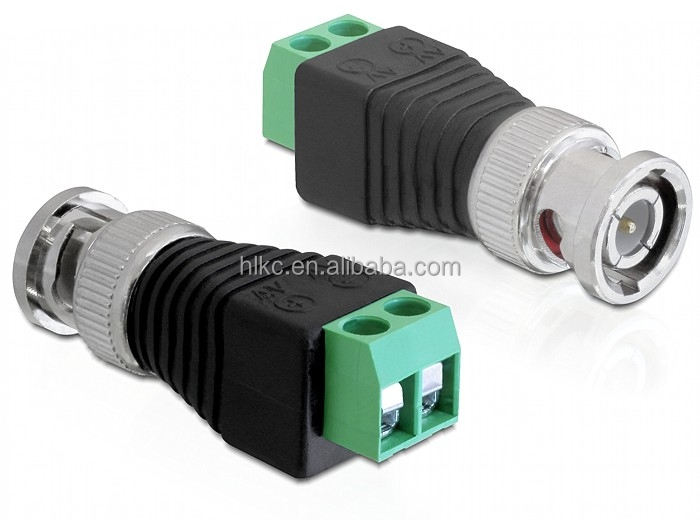 Coax CAT5 to CCTV Camera BNC Male Connector, BNC Connector Plug for CCTV  Cable