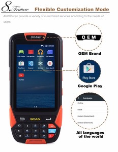 4G dejó pantalla táctil móvil robusto Industrial Android código Qr de mano Laser Barcode Scanner <span class=keywords><strong>PDA</strong></span> NFC RFID lector de - Product Image 5