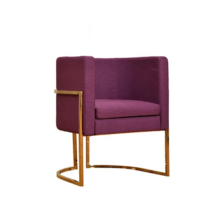Moderna Cadeira de móveis do salão de beleza barber Salão de jantar Base de ouro de aço inoxidável