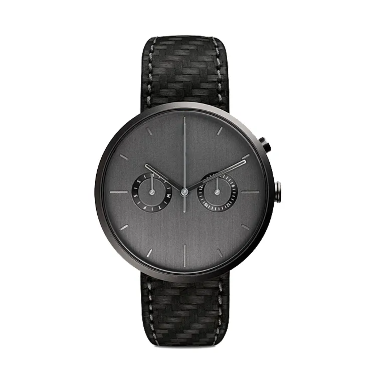 Movt क्वार्ट्ज कलाई घड़ी लक्जरी ब्रांड के साथ अपनी खुद की घड़ियों Minimalist घड़ियों पुरुषों कार्बन फाइबर पट्टा