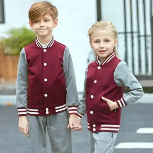 Uniforme escolar personalizado para niños y niñas, chaqueta con diseños OEM