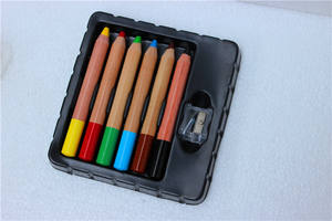 3-in-1 Jumbo Woody Color Caryon matita rotonda ed esagonale pastello acquerello per il bambino e la scuola di uso di carta - Product Image 5