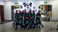 Kostum Robot LED Stilt Walker