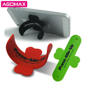 ÉCHANTILLONS GRATUITS Support de téléphone portable en silicone One Touch U avec logo personnalisé, adhésif 3M - Product Image 3