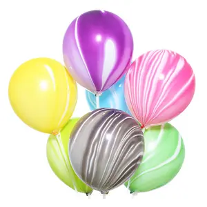 Décorations de fête de mariage Bouquets de ballons 10 pouces ballons en marbre Globos durables en latex d'agate