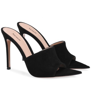 Giày Cao Gót Mules Cho Nữ, Xăng Đan Gót Nhọn, Hở Mũi, Trong Suốt, Có Cỡ Lớn 2022 - Product Image 3