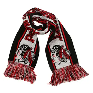 Премиум изготовленный на заказ шарф футбольный шарф вязаный для футбольных клубов