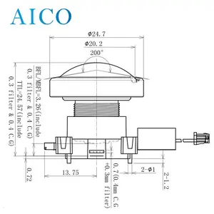 3.5mm 이미지 서클 10mp 1.08mm 4k m12 s 마운트 FOV 200 도 deg 어안 cctv 보드 카메라 물고기 눈 렌즈 마운트