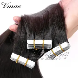 Brazilian Natural 1B 4 2.5g/Piece 40Pieces/Pack 10 To 30 Inch Straight Skin Weft Double Drawn Hair Tape In Human Hair Extensions