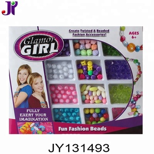 Creat-<span class=keywords><strong>accesorios</strong></span> de moda trenzados y cuentas para niña, cuentas de joyería de plástico DIY, Kits de fabricación de pulseras para niña - Product Image 4