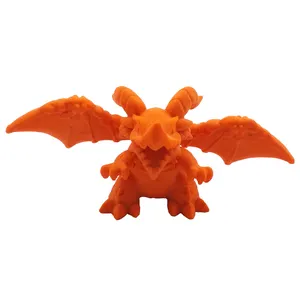 Fancy Promotionele Speelgoed Draak Vormige Custom 3D Rubber Gum voor Kinderen Kinderen