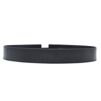 Carosung Custom Black Oil Wax PU Leder Mode 38mm Damen Taillen gürtel mit Gold D Ring Schnallen für Kleid
