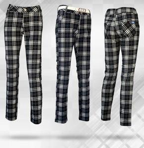 De algodón a cuadros Golf PGM de la mujer pantalones - Product Image 6
