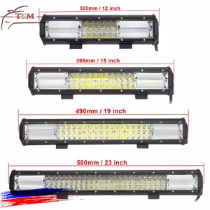 Barra de luz led para caminhão offroad, 4x4 âmbar, led, 120w, 180w, 240w, 4 polegadas, 52 polegadas