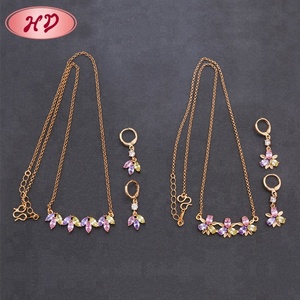 I prodotti più venduti Set di gioielli placcati in oro 18 carati disegni <span class=keywords><strong>2022</strong></span> - Product Image 4