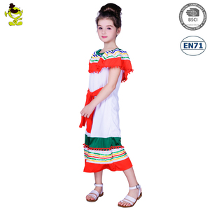 Habiller déguisement de fête d'halloween Costume de <span class=keywords><strong>Flamenco</strong></span> mexicain <span class=keywords><strong>robe</strong></span> mexicaine pour les filles - Product Image 3