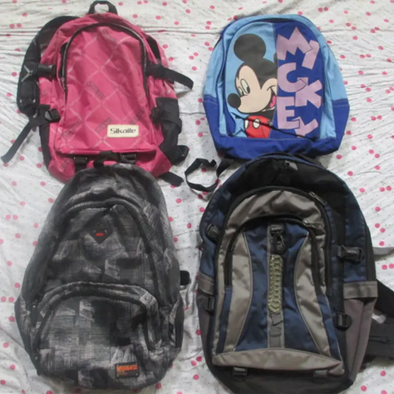 Смешанные стили, оптовая продажа, использованные школьные сумки, б/у сумки в тюках