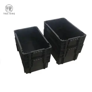 Food Grade Fruit And Vegetable Plastic Stacking Nesting Washing Totes Box For Fishing Industry And Processing