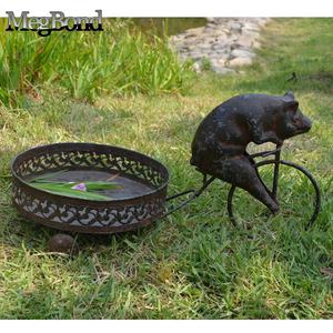 Soporte para Macetas con Forma <span class=keywords><strong>de</strong></span> Cerdo en <span class=keywords><strong>Bicicleta</strong></span>, Soporte Decorativo para Macetas <span class=keywords><strong>de</strong></span> Hierro Fundido - Product Image 2