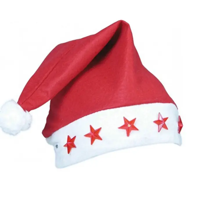 Led di Natale Cappello Di Natale di Illuminazione di Natale Babbo Natale Cappello di fantasia Di Natale cap cappello giullare di natale
