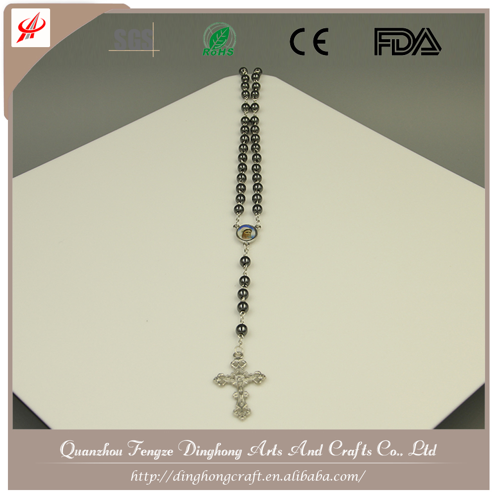 Différentes Perles Matériel et Saint Catholique Rosaire Bon Perles En Bois Chapelet Collier