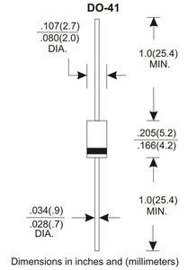 LCE Mục Đích Chung CHỈNH LƯU Diode 1N4001 1N4002 1N4003 1N4004 1N4005 1N4006 1N4007 - Product Image 3