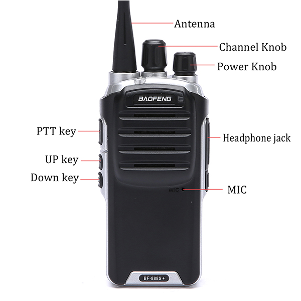 BaoFeng BF-888S Plus Walkie Talkie | 3-5km Range, 16 Channels, 5W