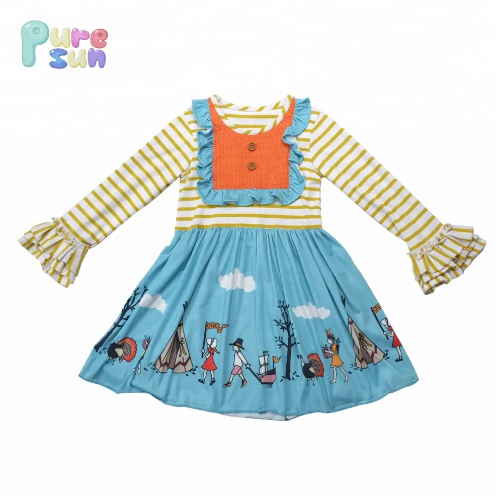 Mädchen Kleid Baby Boutique Kostüm Kleid süßes Kleid für Neugeborene Thanksgiving