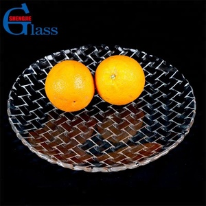 Grande <span class=keywords><strong>assiette</strong></span> ronde plate en <span class=keywords><strong>verre</strong></span> pour desserts et fruits, vente en gros - Product Image 3