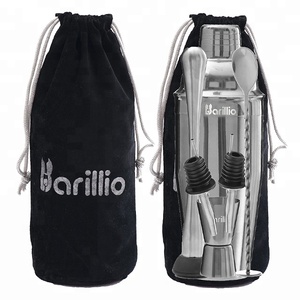 High Quality 6pieces 750ML Stainless Steel Cocktail Shaker Bar Set in Gift Box For Promotion