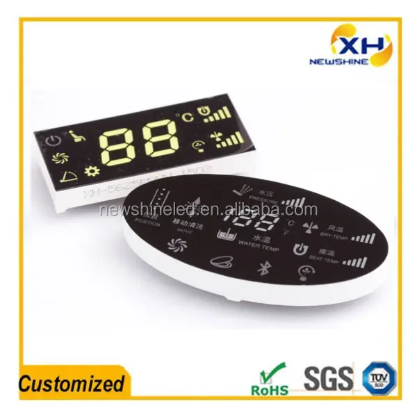 Led Display Customized LED Digital 7 Segment Display For Toilet Cover Household Appliance Display Panel