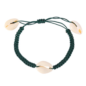 Braccialetto dell'Amicizia Estivo in Conchiglia Naturale di Ciprea con Macramè, Braccialetto da Spiaggia Regolabile - Product Image 3