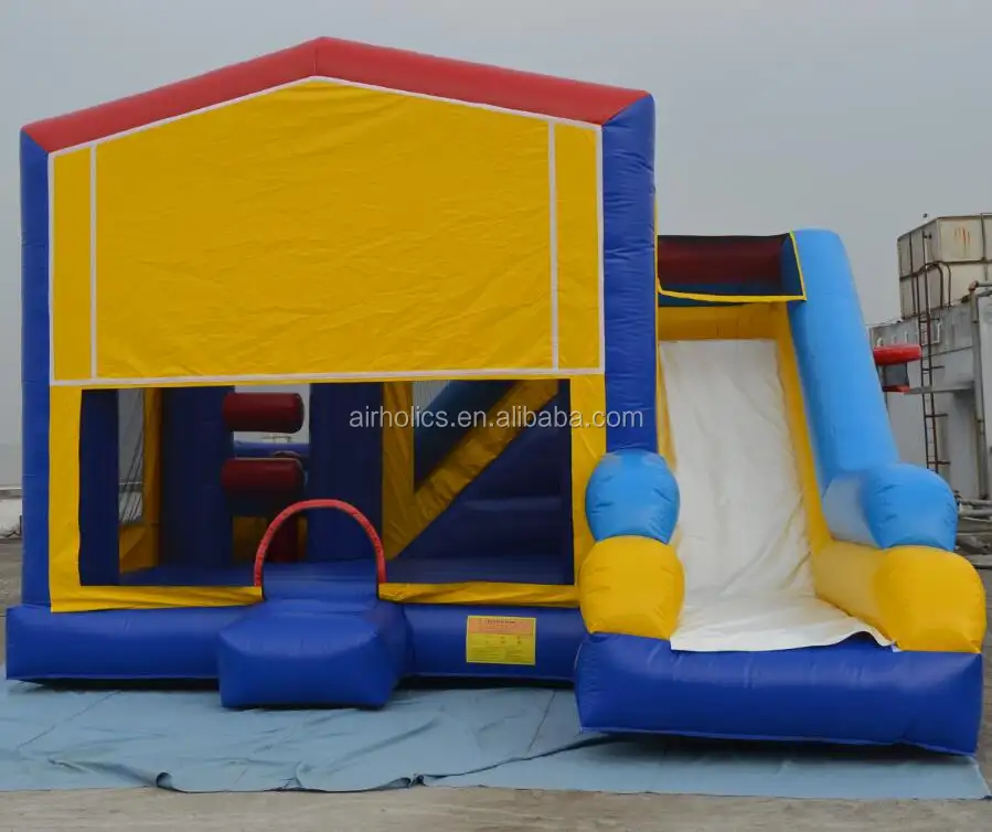 Mooie kids opblaasbare springkussens, opblaasbare springkasteel, bounce met slides china hele koop A2162