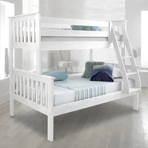 Popular Solid Wood Triple bunk beds for kids